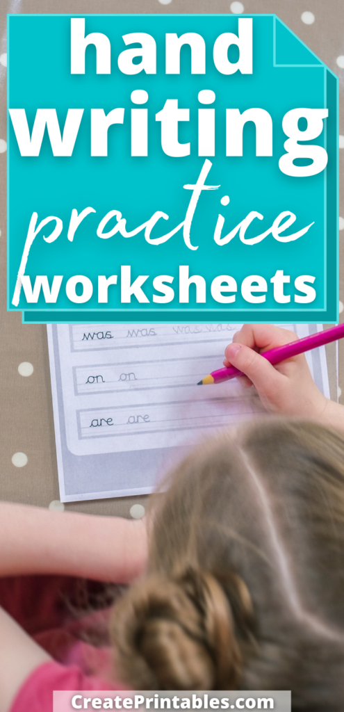 handwriting practice worksheets for kids