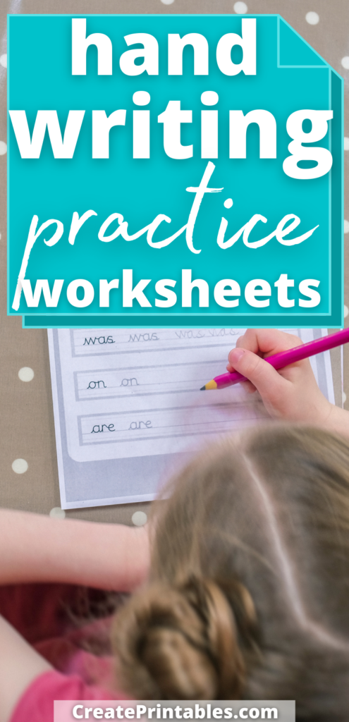 Kindergarten Handwriting Practice Worksheet Printable  Handwriting  practice kindergarten, Writing practice worksheets, Handwriting practice  worksheets